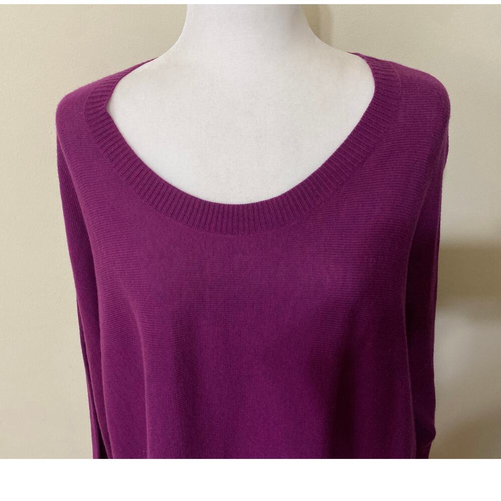 Eileen Fisher Women's Sweater Tunic Purple Sweater organic cotton Size Medium - Picture 2 of 5